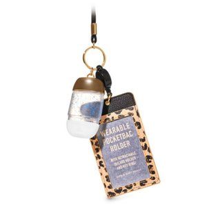 Leopard Lanyard Keychain ID Card PocketBac Holder